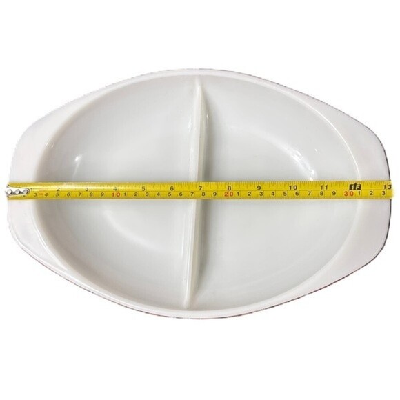 Vintage Pyrex Oval Divided Casserole‎ Dish - Picture 15 of 16